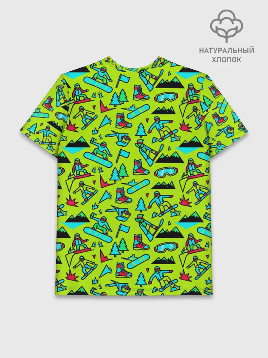 Мужская базовая футболка хлопок / Зимний отдых