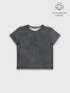 Футболка для девочки укороченная оверсайз хлопок / Варёнка dark grey