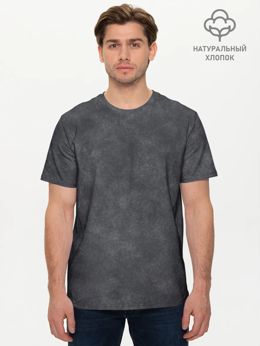 Мужская базовая футболка хлопок / Варёнка dark grey