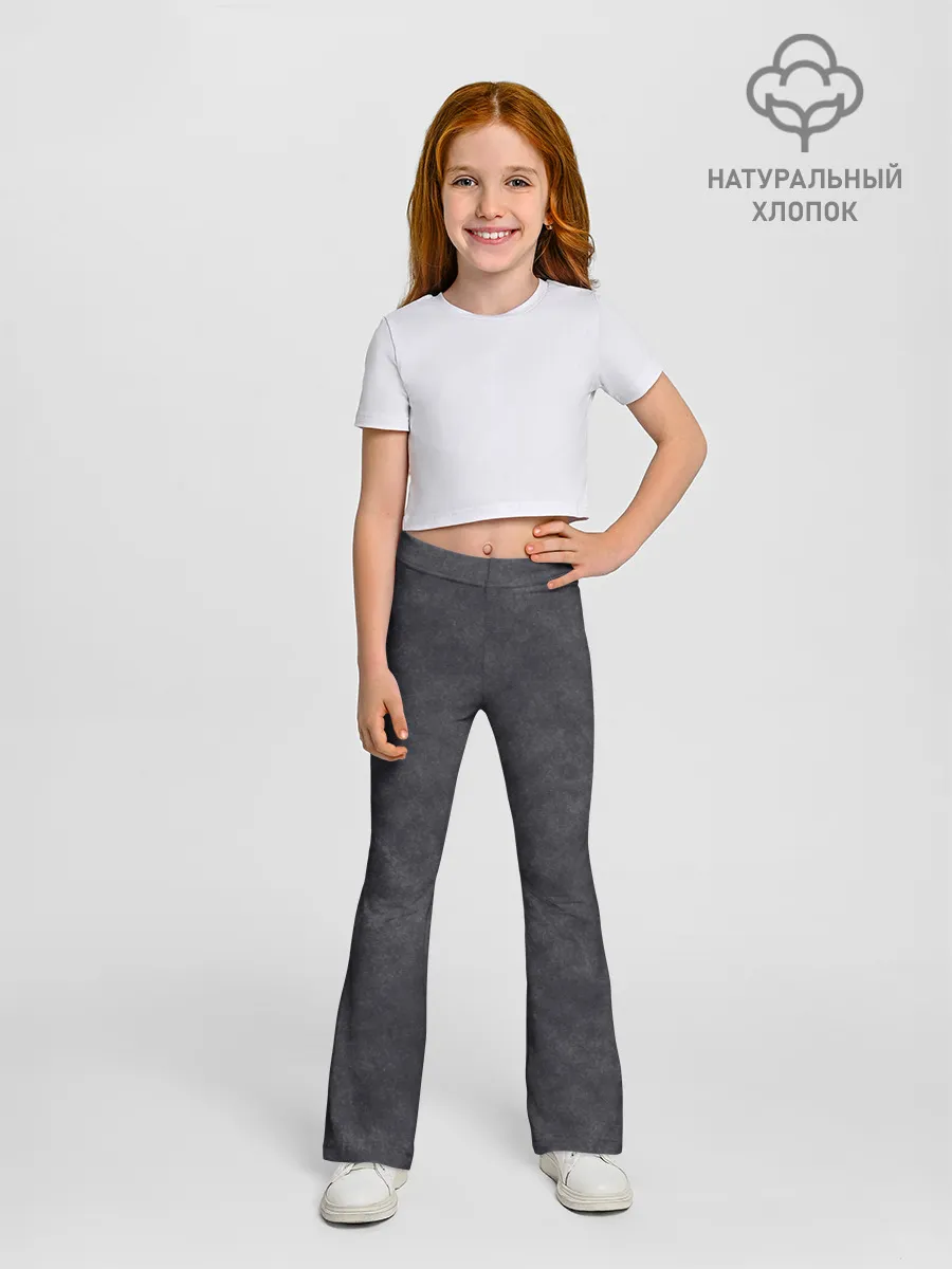 Леггинсы-клеш для девочек / Варёнка dark grey