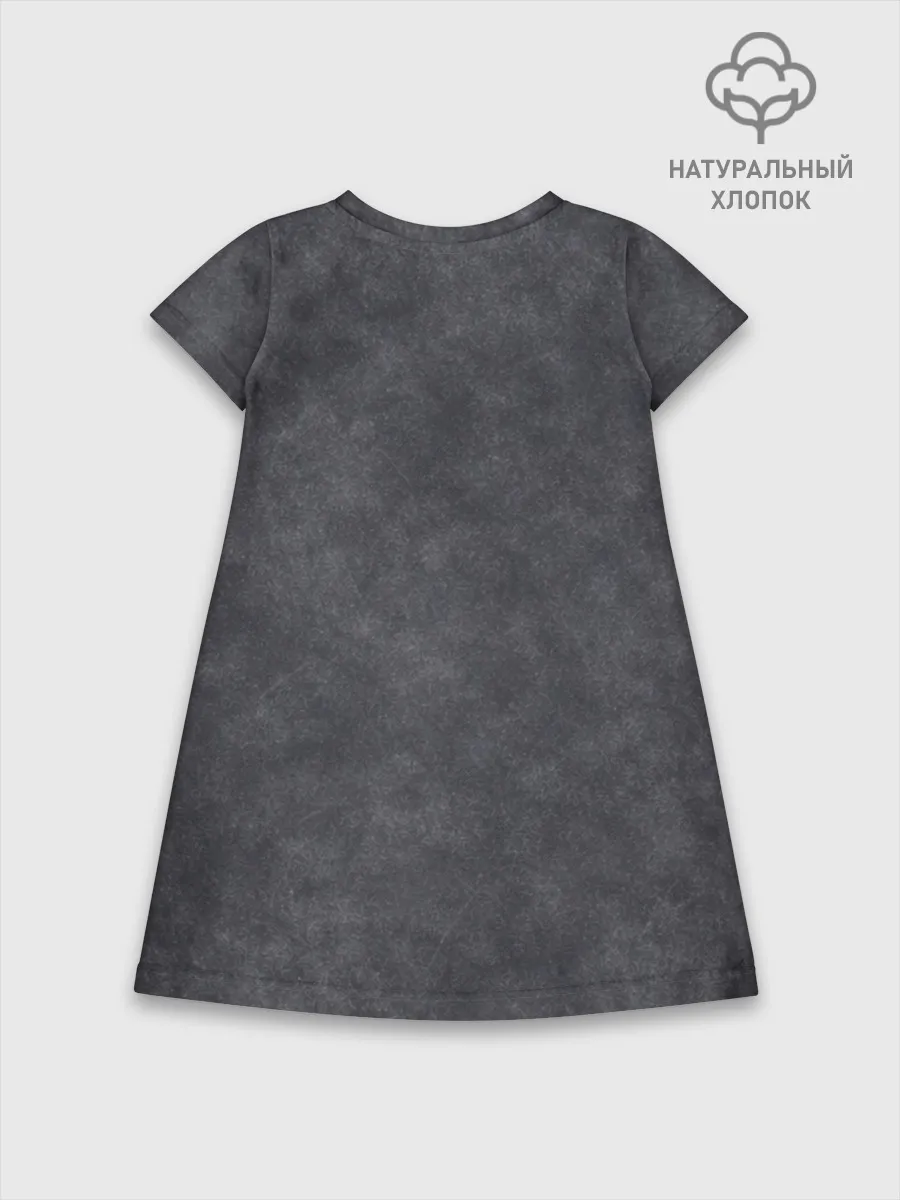 Детское платье хлопок / Варёнка dark grey
