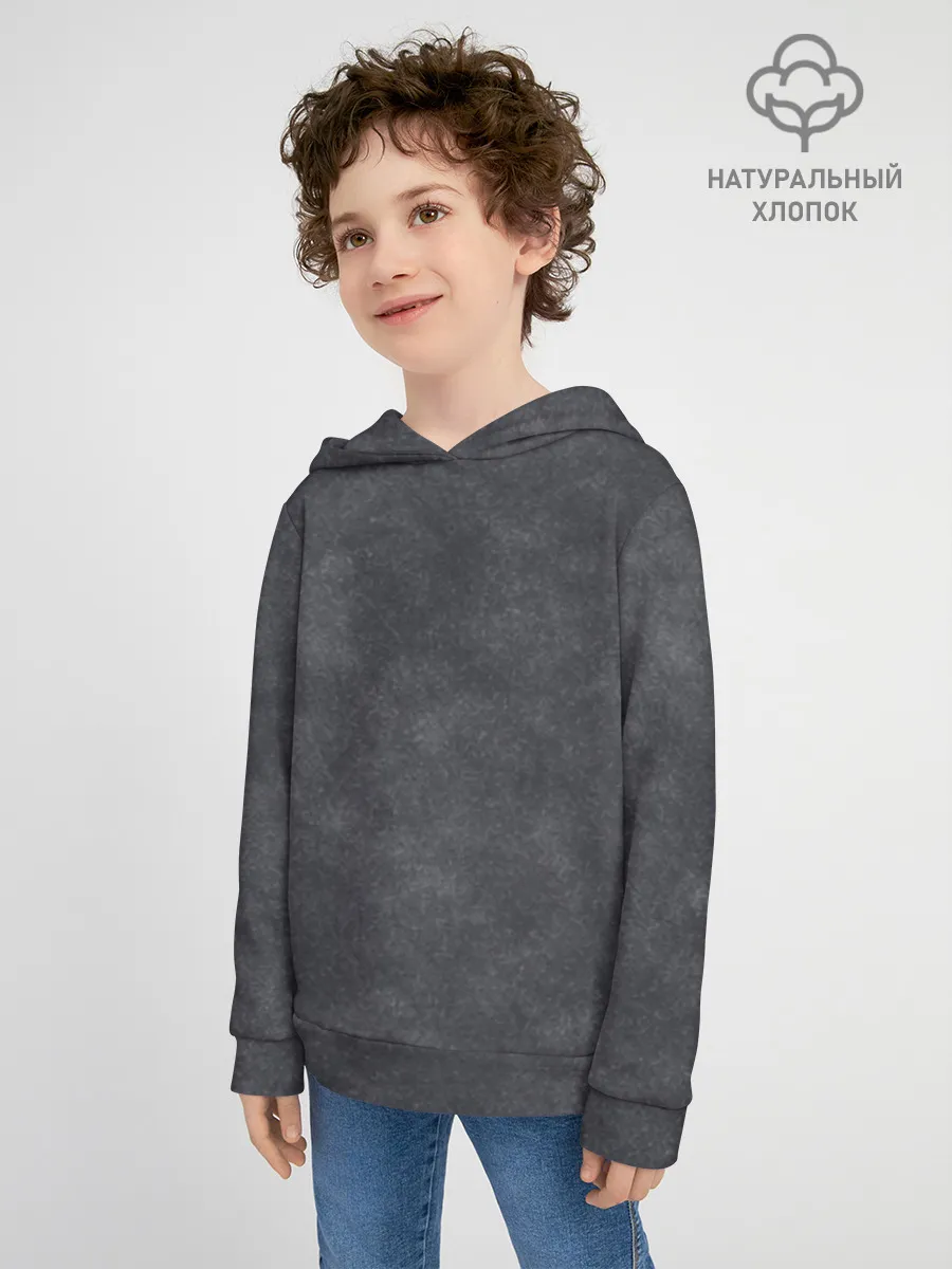 Детское худи хлопок / Варёнка dark grey