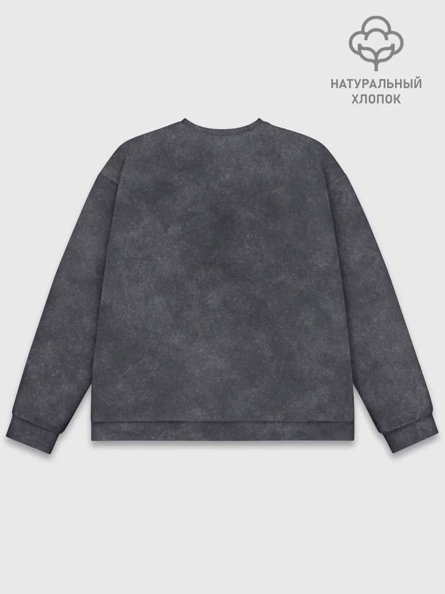 Мужской свитшот база хлопок / Варёнка dark grey