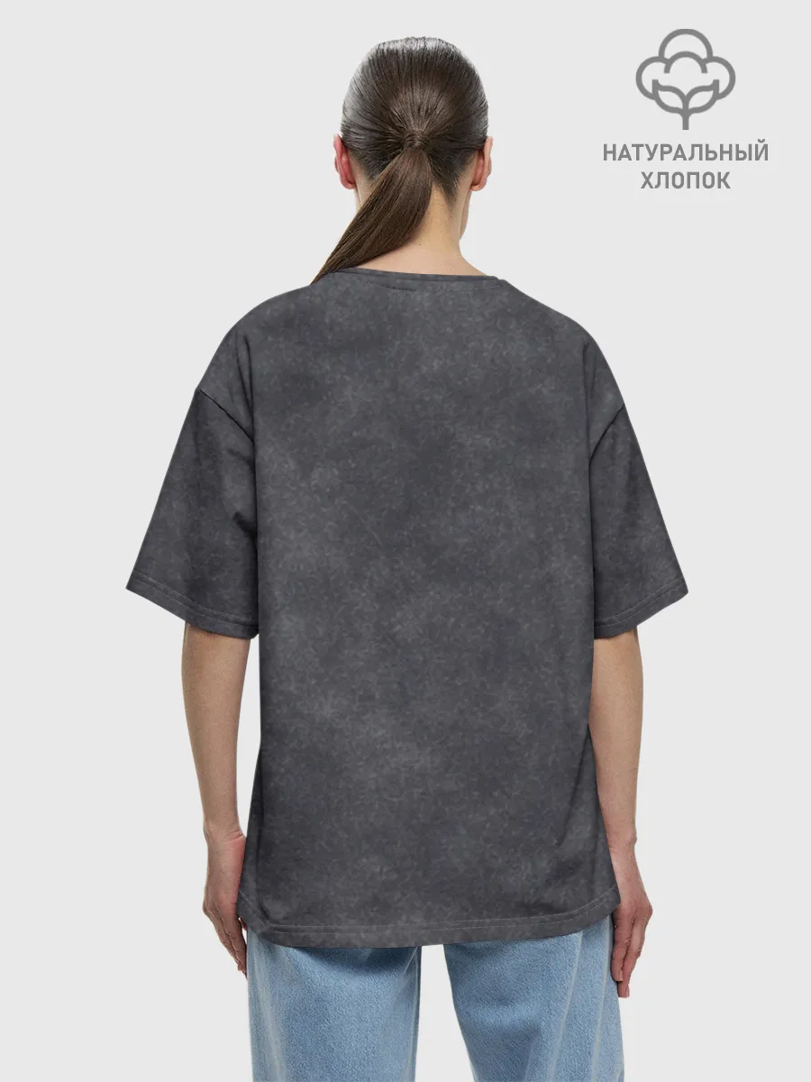 Футболка женская оверсайз премиум / Варёнка dark grey