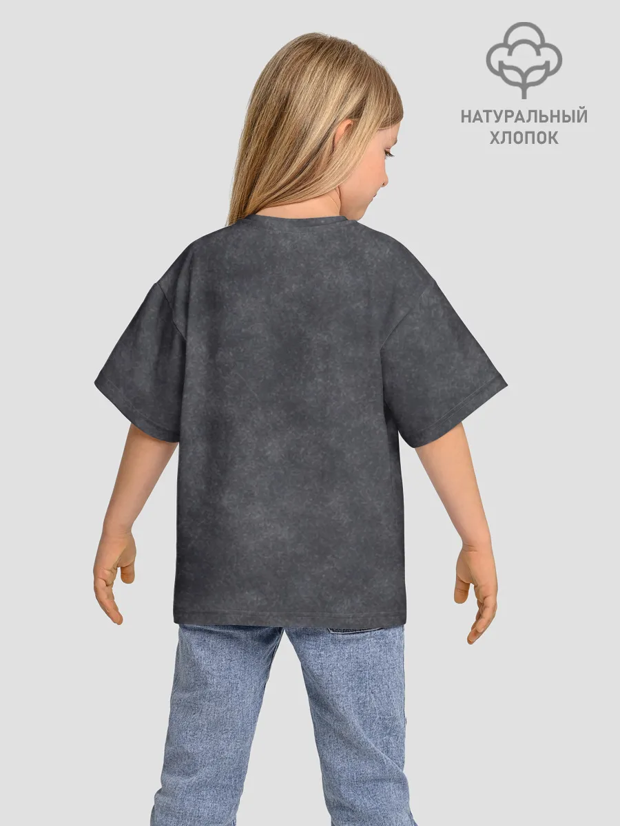 Детская футболка. Оверсайз / Варёнка dark grey