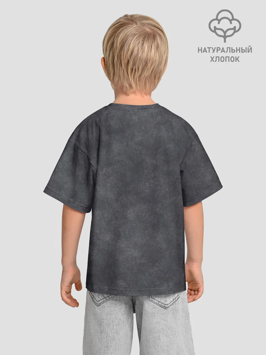 Детская футболка. Оверсайз / Варёнка dark grey
