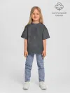 Детская футболка. Оверсайз / Варёнка dark grey