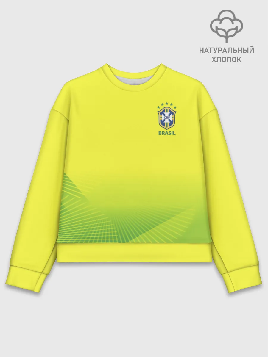 Женский свитшот базовый хлопок / FootballBrazil