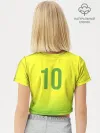 Футболка для девочки укороченная базовая хлопок / FootballBrazil