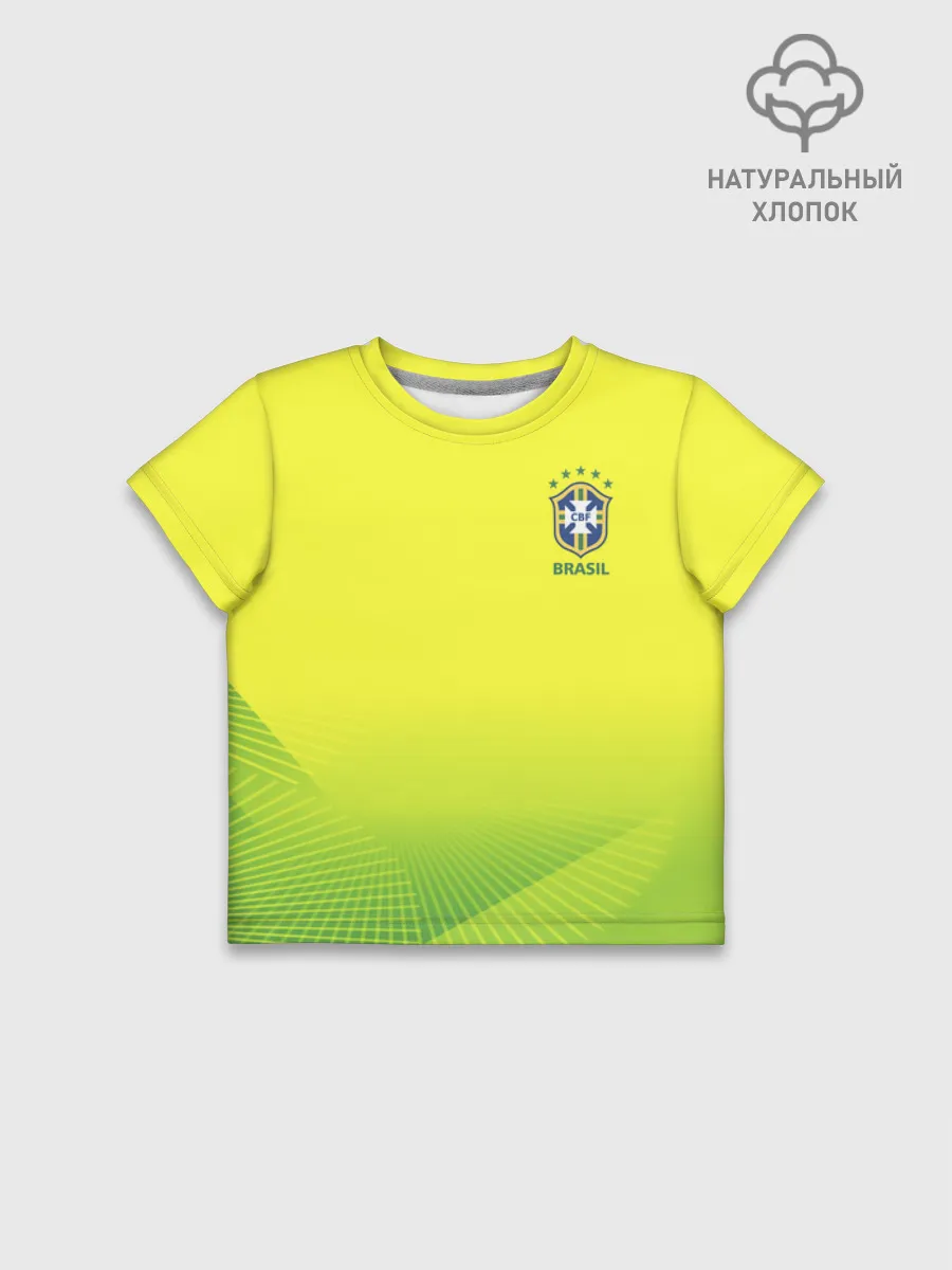 Футболка для девочки укороченная оверсайз хлопок / FootballBrazil