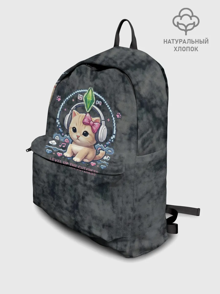 Рюкзак взрослый джинсовый / Kitty #55300
