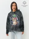 Худи женский оверсайз хлопок / Kitty #55300