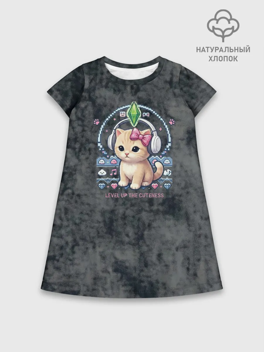 Детское платье хлопок / Kitty #55300
