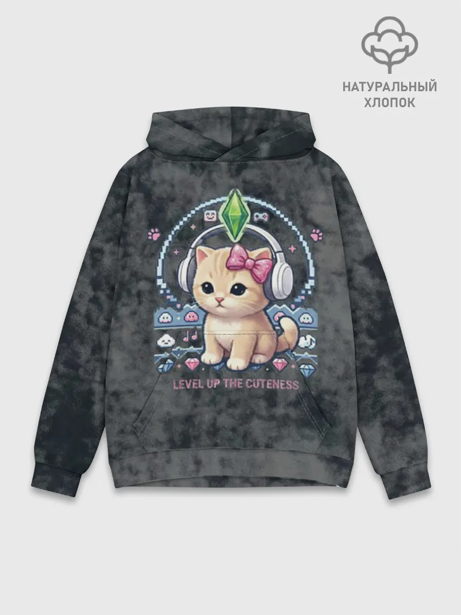 Худи мужской база хлопок / Kitty #55300