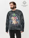 Мужской лонгслив оверсайз хлопок / Kitty #55300