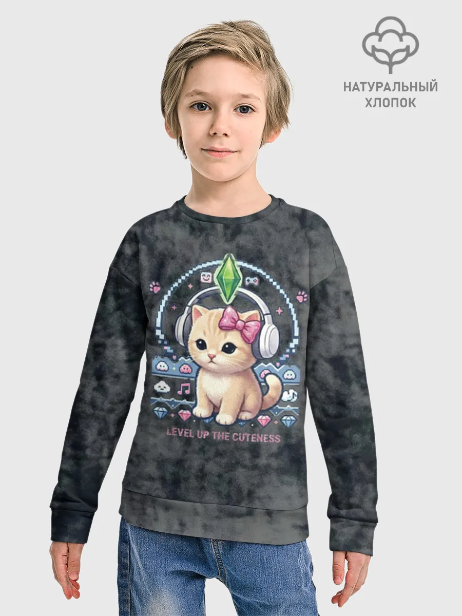 Детский свитшот хлопок / Kitty #55300