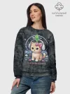 Женский свитшот базовый хлопок / Kitty #55300
