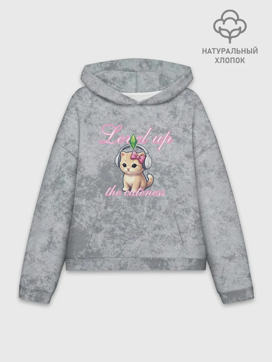 Худи женский оверсайз хлопок / Шоппинг Модный лук Я Звезда Ютуб