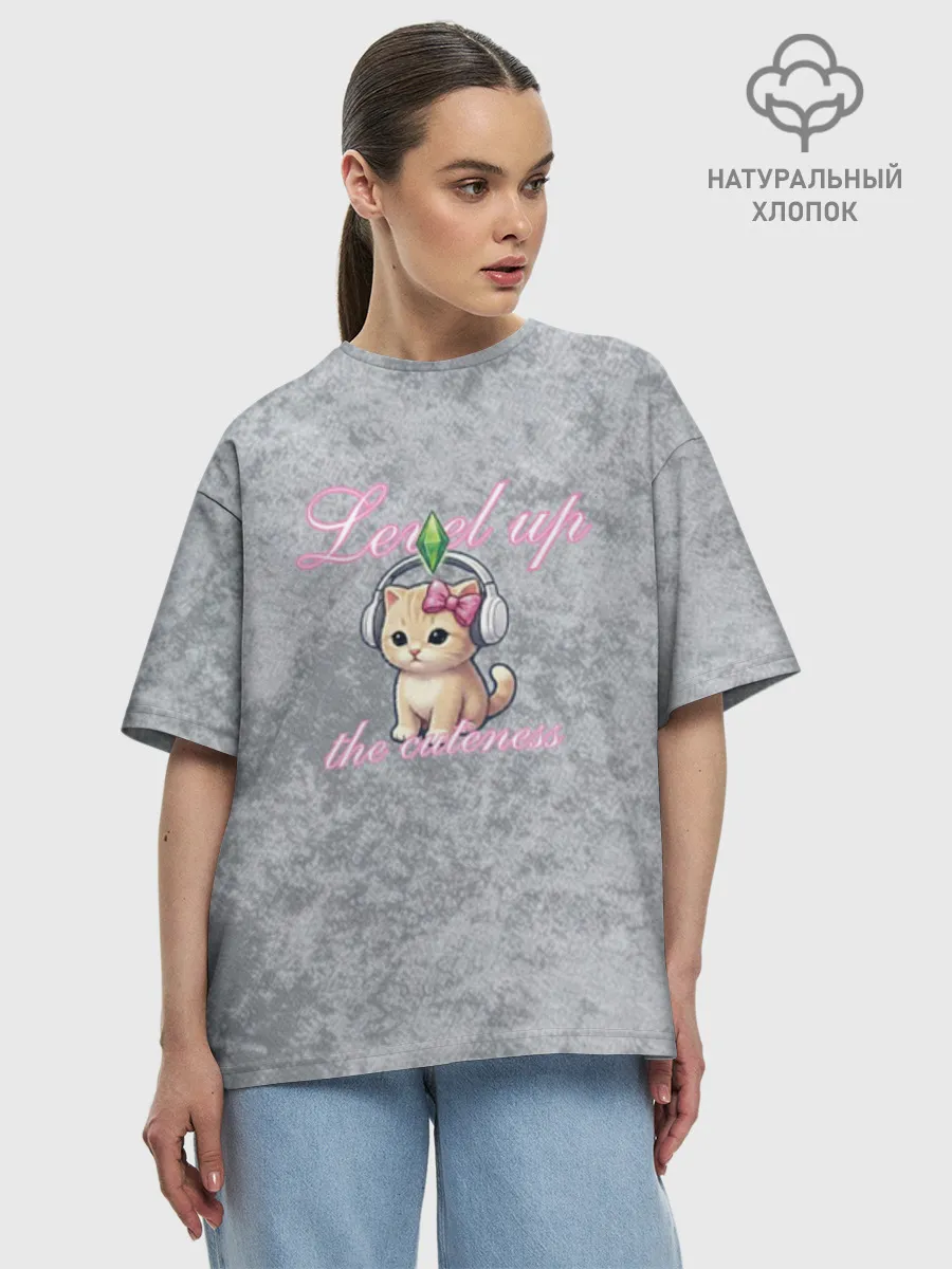 Женская футболка оверсайз хлопок / Шоппинг Модный лук Я Звезда Ютуб