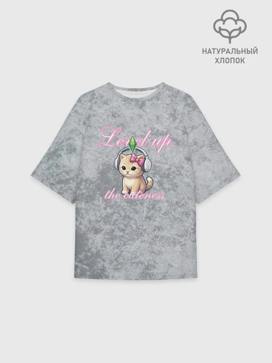 Женская футболка оверсайз хлопок / Шоппинг Модный лук Я Звезда Ютуб