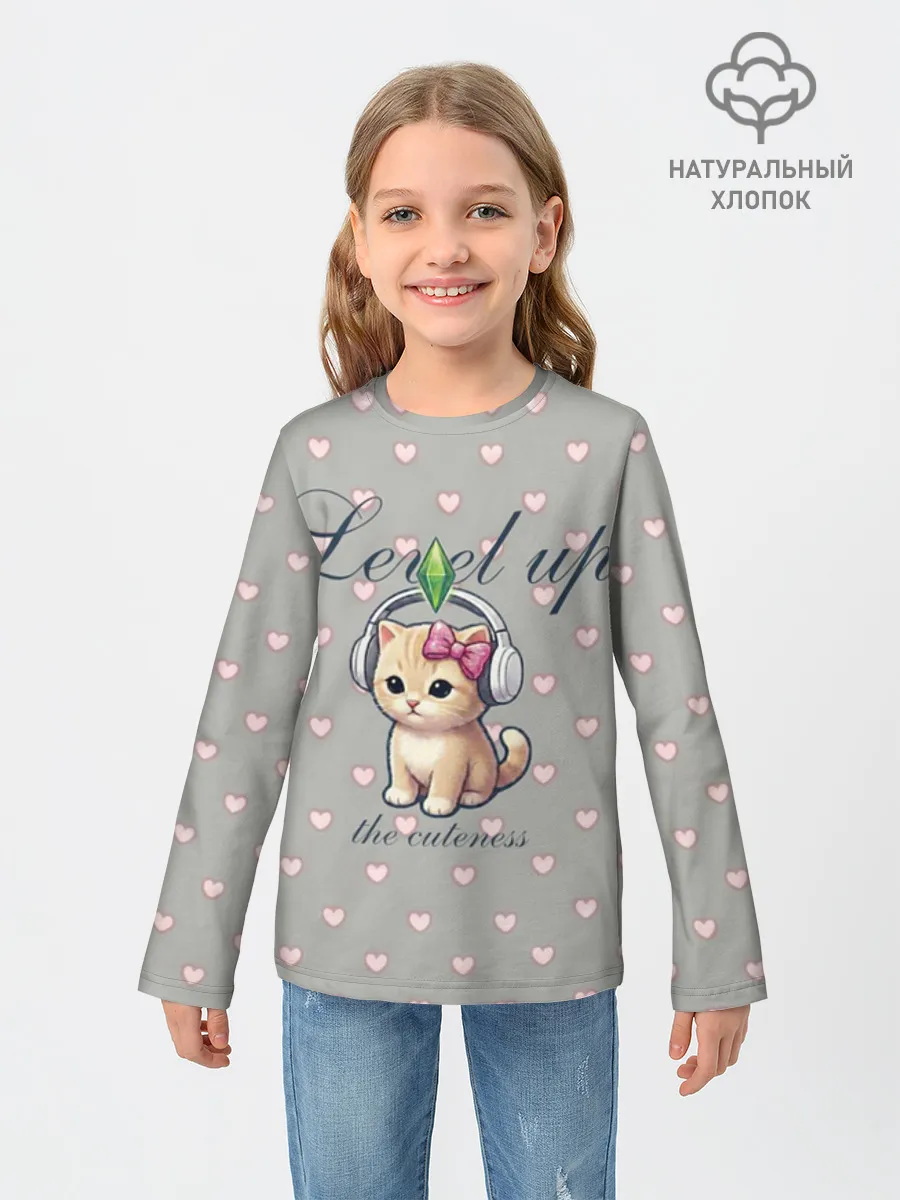Детский лонгслив хлопок / Звезда Ютуб Модный лук