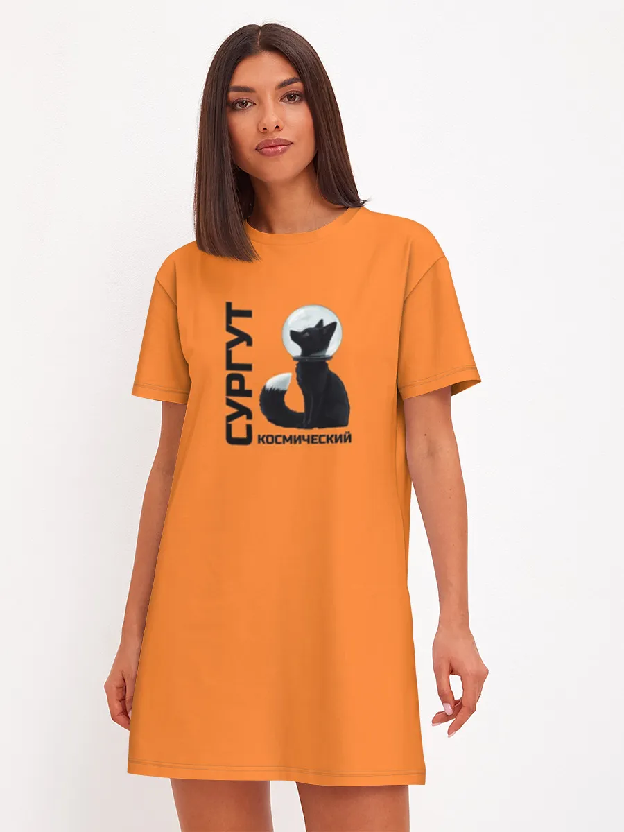 Женское платье хлопок / Сургут космический лис