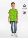 Детская базовая футболка / Неоновый цветочный узор
