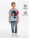 Детская базовая футболка / 067 | Розовые брызги