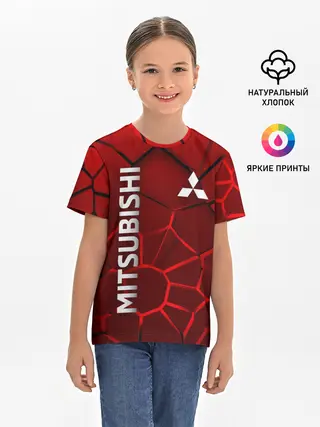 Детская базовая футболка / Митсубиси 3D плиты