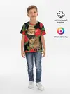 Детская базовая футболка / Мачо Котик | Ковбой