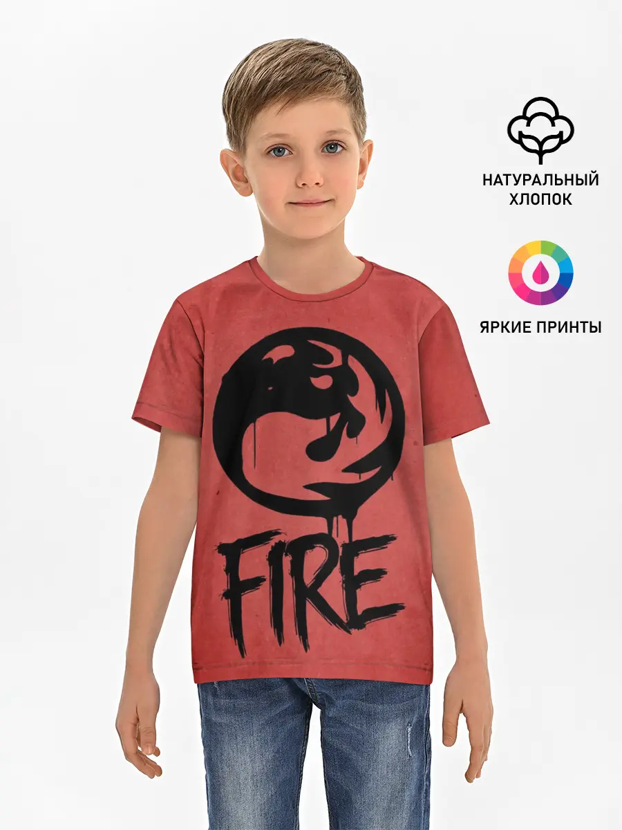 Детская базовая футболка / Emblems Fire