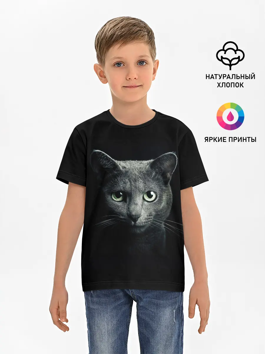 Детская базовая футболка / Кот