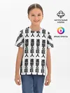 Детская базовая футболка / ATTACK ON TITAN hieroglyphs white pattern