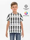 Детская базовая футболка / ATTACK ON TITAN hieroglyphs white pattern