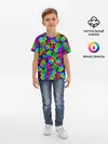Детская базовая футболка / Неоновый папоротник