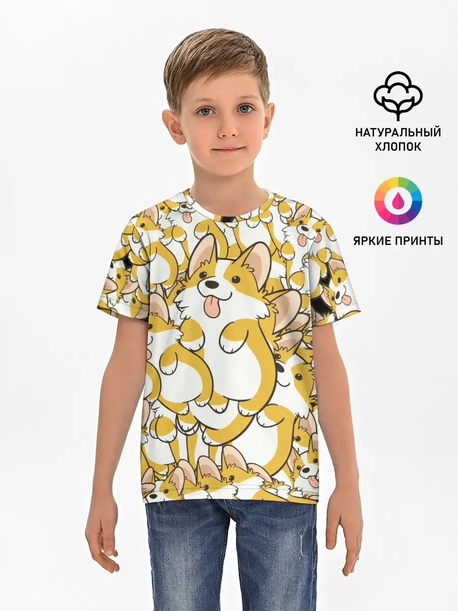 Детская базовая футболка / Корги