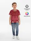 Детская базовая футболка / Красно-розовый калейдоскоп