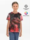 Детская базовая футболка / Опасный Динозавр | Red Dino