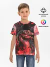 Детская базовая футболка / Опасный Динозавр | Red Dino