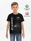 Детская базовая футболка / Черная Тойота Камри