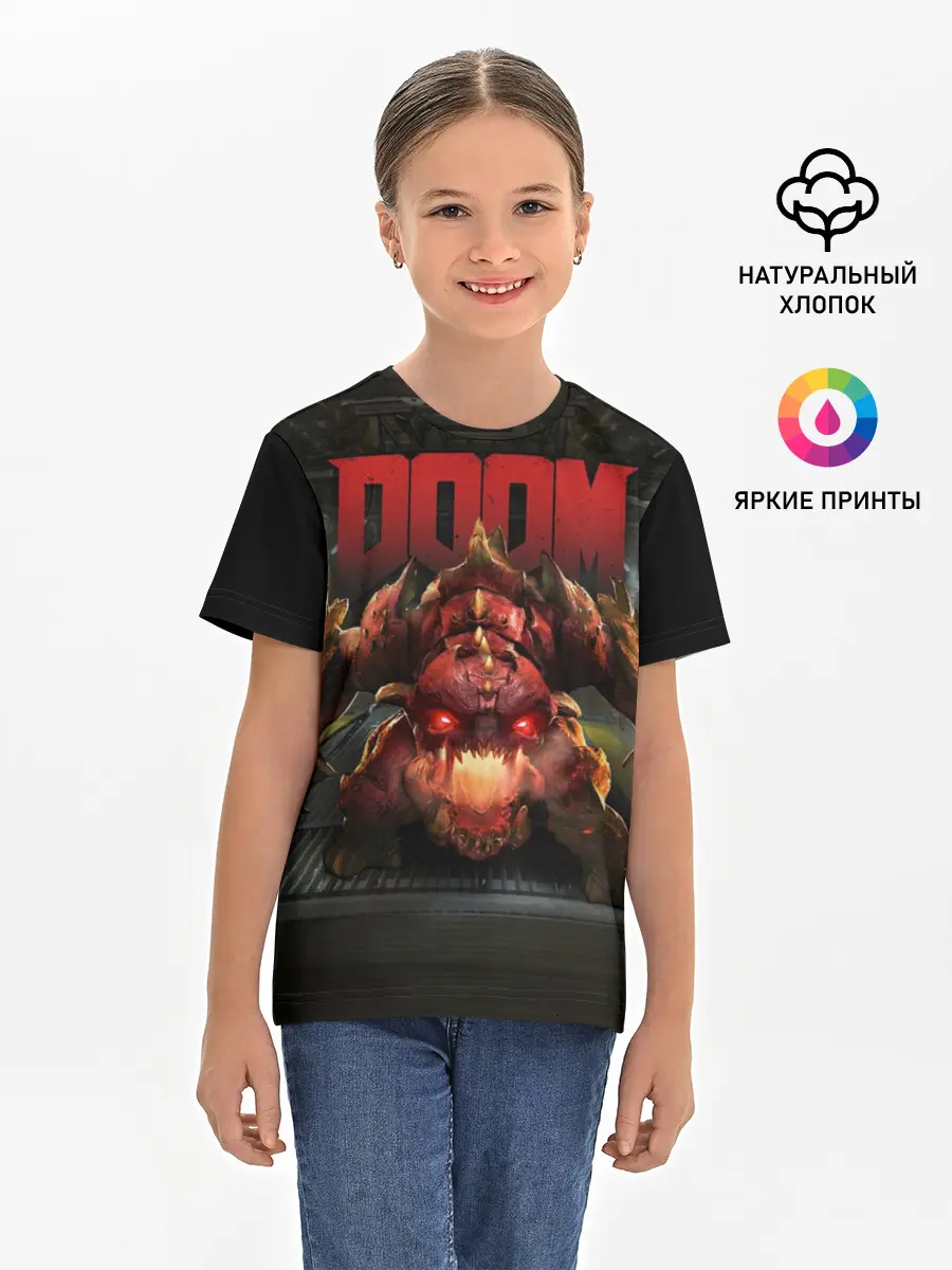 Детская базовая футболка / DOOM Pinky
