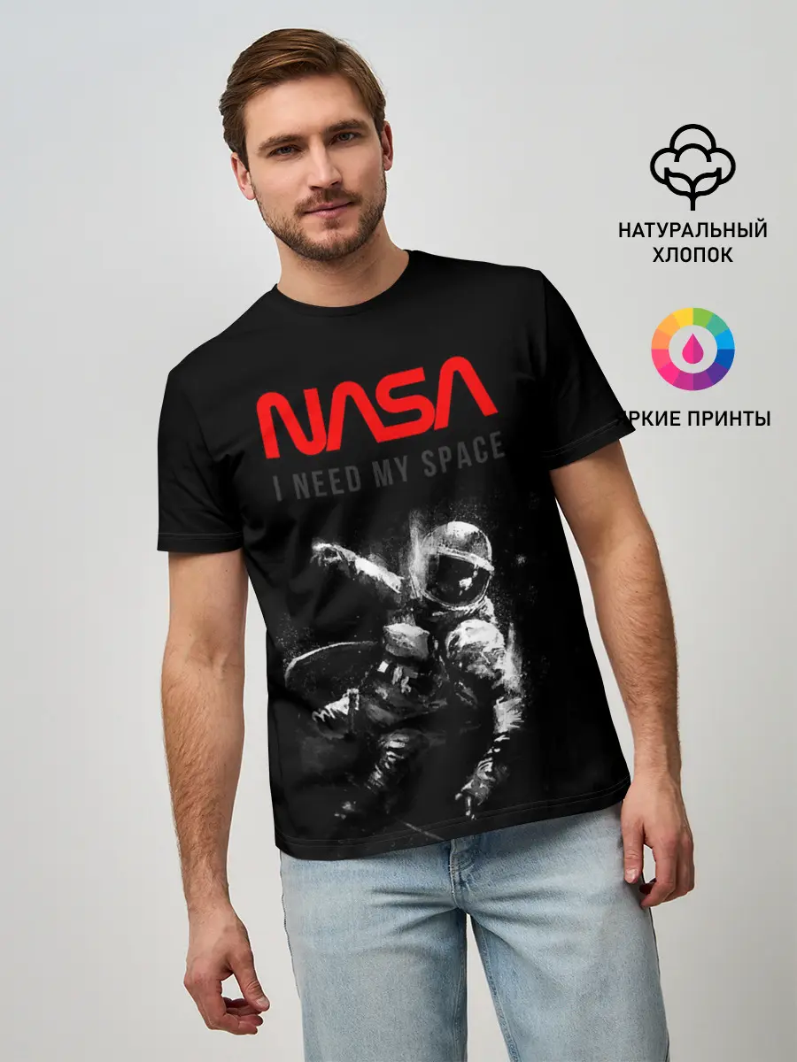 Мужская базовая футболка / Nasa (P007_P004ooo1867631, P004ooo1867631)