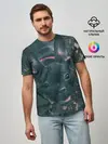 Мужская базовая футболка / Бульдог морда собакена черного