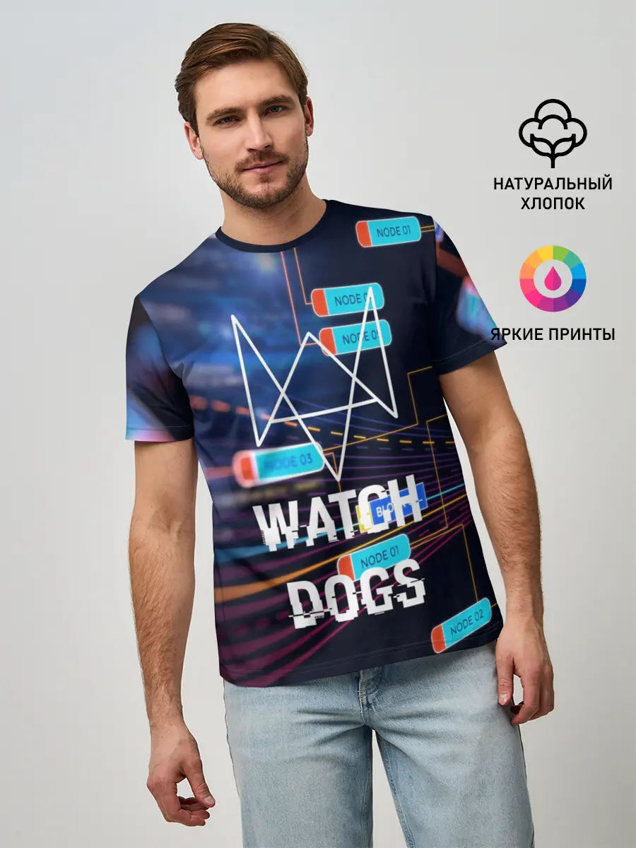 Мужская базовая футболка / Watch Dogs