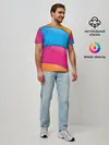 Мужская базовая футболка / Candy rainbow