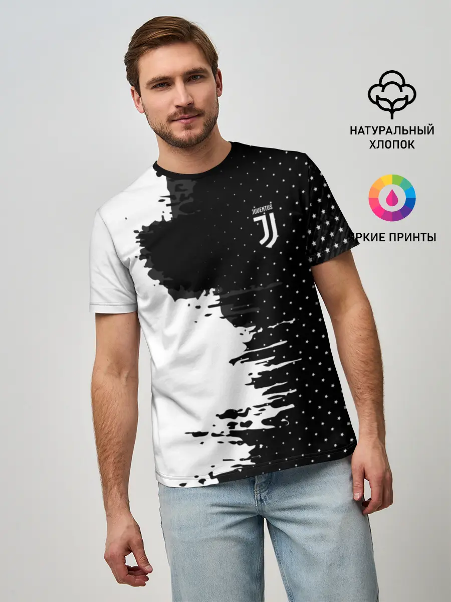 Мужская базовая футболка / Juventus uniform black 2018