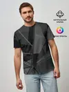 Мужская базовая футболка / Stone | Black