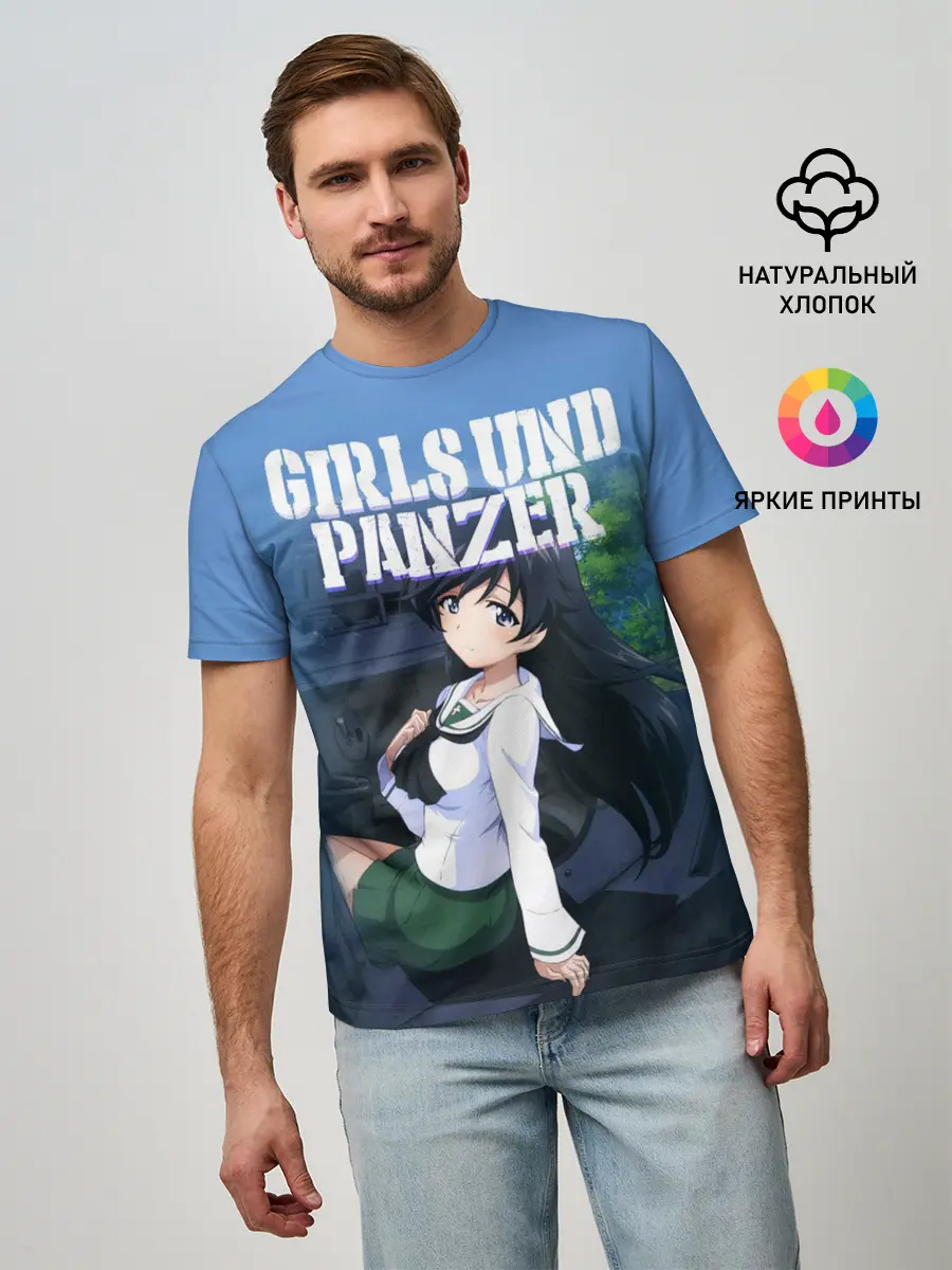 Мужская базовая футболка / Girls und Panzer