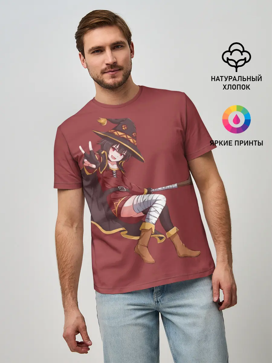 Мужская базовая футболка / Megumin peace