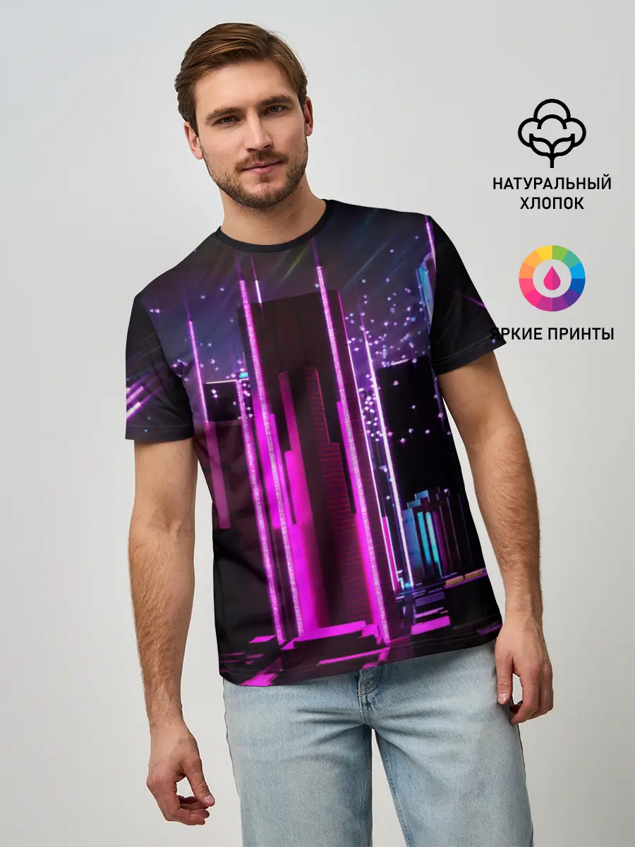Мужская базовая футболка / PINK CITY